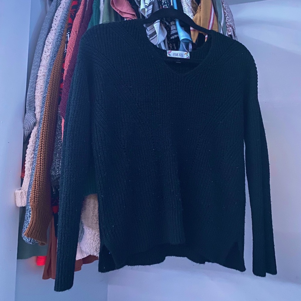 black sweater